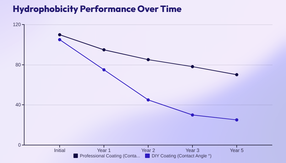 Hydrophobicity Performance Over Time