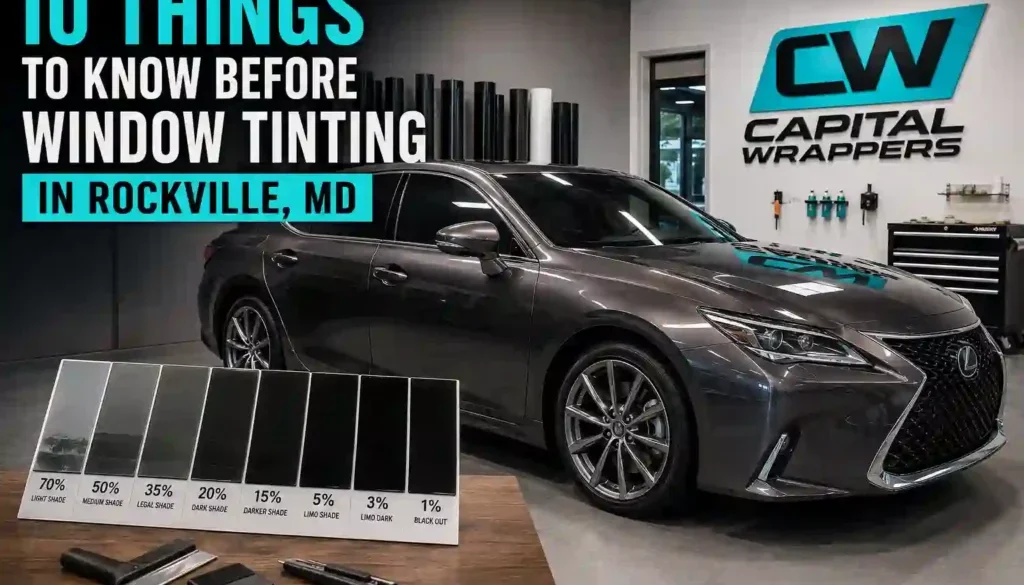 What to Know Before Car Window Tinting in Rockville, MD BY Capital Wrappers