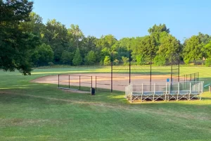 Woodley Gardens Park in Rockville, MD is a peaceful neighborhood park offering open green space, walking paths, and a relaxing outdoor setting for residents and visitors.